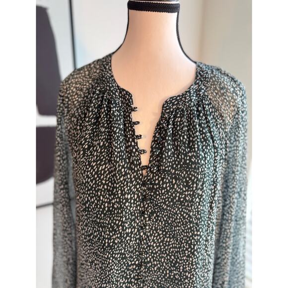 Joie Green Abstract Dot Chiffon Tunic Dress | XXL - Picture 9 of 12